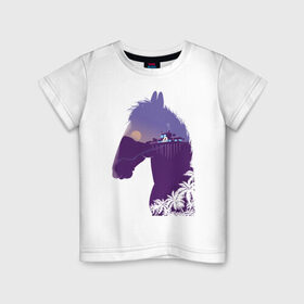 Детская футболка хлопок с принтом БоДжек силуэт в Петрозаводске, 100% хлопок | круглый вырез горловины, полуприлегающий силуэт, длина до линии бедер | bojack | horseman | боджек | конь | силуэт