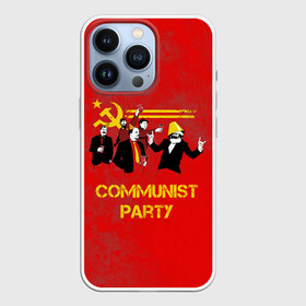 Чехол для iPhone 13 Pro с принтом Communist party в Петрозаводске,  |  | вечеринка | звезда | кастро | коммунизм | коммунист | коммунистическая | ленин | мао | маркс | молот | партия | рауль | серп | сталин | тусовка | ульянов | фидель | цзиньпин | цзэдун | энгельс