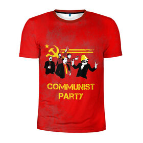 Мужская футболка 3D спортивная с принтом Communist party в Петрозаводске, 100% полиэстер с улучшенными характеристиками | приталенный силуэт, круглая горловина, широкие плечи, сужается к линии бедра | вечеринка | звезда | кастро | коммунизм | коммунист | коммунистическая | ленин | мао | маркс | молот | партия | рауль | серп | сталин | тусовка | ульянов | фидель | цзиньпин | цзэдун | энгельс