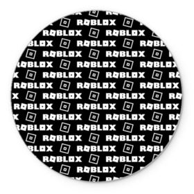 Коврик для мышки круглый с принтом ROBLOX  в Петрозаводске, резина и полиэстер | круглая форма, изображение наносится на всю лицевую часть | game | gamer | logo | roblox | игры | логотип | роблокс