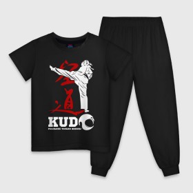 Детская пижама хлопок с принтом Kudo в Петрозаводске, 100% хлопок |  брюки и футболка прямого кроя, без карманов, на брюках мягкая резинка на поясе и по низу штанин
 | борьба | единоборства | кудо | спорт