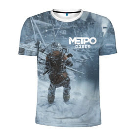 Мужская футболка 3D спортивная с принтом Метро Исход в Петрозаводске, 100% полиэстер с улучшенными характеристиками | приталенный силуэт, круглая горловина, широкие плечи, сужается к линии бедра | exodus | metro | stalker | артем | исход | метро | сталкер | эксодус