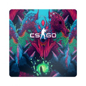 Магнит виниловый Квадрат с принтом CS-GO Hyper Beast в Петрозаводске, полимерный материал с магнитным слоем | размер 9*9 см, закругленные углы | 2019 | computer game | counter strike | cs | cs go | csgo | dota | dota2 | game | howl | hyperbeast | warning | автомат | вой | го | игрок | компьютерная игра | контр страйк | контра | кс | оружие | турнир