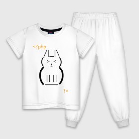 Детская пижама хлопок с принтом Котик в php в Петрозаводске, 100% хлопок |  брюки и футболка прямого кроя, без карманов, на брюках мягкая резинка на поясе и по низу штанин
 | 