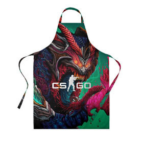 Фартук 3D с принтом CS GO  hyper beast skin в Петрозаводске, 100% полиэстер | общий размер — 65 х 85 см, ширина нагрудника — 26 см, горловина — 53 см, длина завязок — 54 см, общий обхват в поясе — 173 см. Принт на завязках и на горловине наносится с двух сторон, на основной части фартука — только с внешней стороны | beast | counterstike | csgo | hyper | hyperbeast | m4a1s | steam | винтовка | контра | кс | ксго | шмотки