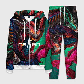 Мужской костюм 3D с принтом CS GO hyper beast skin в Петрозаводске, 100% полиэстер | Манжеты и пояс оформлены тканевой резинкой, двухслойный капюшон со шнурком для регулировки, карманы спереди | beast | counterstike | csgo | hyper | hyperbeast | m4a1s | steam | винтовка | контра | кс | ксго | шмотки