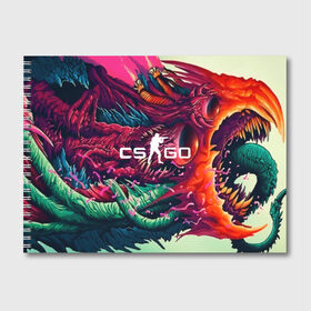 Альбом для рисования с принтом CS GO hyper beast skin в Петрозаводске, 100% бумага
 | матовая бумага, плотность 200 мг. | beast | counterstike | csgo | hyper | hyperbeast | m4a1s | steam | винтовка | контра | кс | ксго | шмотки