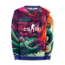 Мужской свитшот 3D с принтом CS GO hyper beast skin в Петрозаводске, 100% полиэстер с мягким внутренним слоем | круглый вырез горловины, мягкая резинка на манжетах и поясе, свободная посадка по фигуре | Тематика изображения на принте: beast | counterstike | csgo | hyper | hyperbeast | m4a1s | steam | винтовка | контра | кс | ксго | шмотки