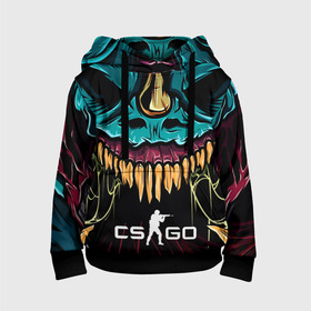 Детская толстовка 3D с принтом CS GO  hyper beast skin в Петрозаводске, 100% полиэстер | двухслойный капюшон со шнурком для регулировки, мягкие манжеты на рукавах и по низу толстовки, спереди карман-кенгуру с мягким внутренним слоем | beast | counterstike | csgo | hyper | hyperbeast | m4a1s | steam | винтовка | контра | кс | ксго | шмотки