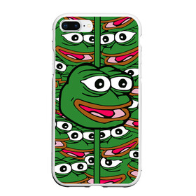 Чехол для iPhone 7Plus/8 Plus матовый с принтом Good Sad frog в Петрозаводске, Силикон | Область печати: задняя сторона чехла, без боковых панелей | bad | dab | frog | good | kek | pepe | sad | кек | лягушка | мем | мемы | пепе | со смыслом | фрог