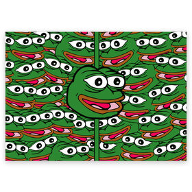 Поздравительная открытка с принтом Good / Sad frog в Петрозаводске, 100% бумага | плотность бумаги 280 г/м2, матовая, на обратной стороне линовка и место для марки
 | Тематика изображения на принте: bad | dab | frog | good | kek | pepe | sad | кек | лягушка | мем | мемы | пепе | со смыслом | фрог