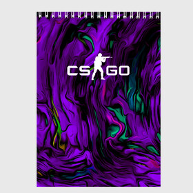 Скетчбук с принтом CS GO DRAW WAVES SKIN в Петрозаводске, 100% бумага
 | 48 листов, плотность листов — 100 г/м2, плотность картонной обложки — 250 г/м2. Листы скреплены сверху удобной пружинной спиралью | Тематика изображения на принте: action | astralis | awp | counter strike | cs go | cs go global offensive | cybersport | draw skin | faze clan | game | gamer | hyper beast | shooter | skin | team liquid | киберспорт | оружие | рисованный скин | скины