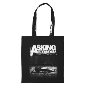 Шоппер 3D с принтом Asking Alexandria в Петрозаводске, 100% полиэстер | Плотность: 200 г/м2; Размер: 34×35 см; Высота лямок: 30 см | asking alexandria | аскинг александриа | группы | метал | музыка | рок | хэви метал | электроникор