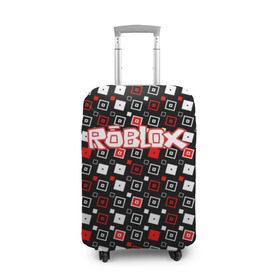 Чехол для чемодана 3D с принтом Roblox в Петрозаводске, 86% полиэфир, 14% спандекс | двустороннее нанесение принта, прорези для ручек и колес | game | gamer | logo | roblox | игры | логотип | роблокс