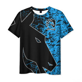 Мужская футболка 3D с принтом Team Liquid в Петрозаводске, 100% полиэфир | прямой крой, круглый вырез горловины, длина до линии бедер | dota | liquid | team | the international | дота | игры | кибер | ликвид | спорт | тим