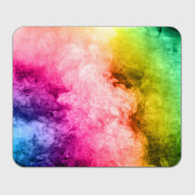 Коврик для мышки прямоугольный с принтом Радужный дым в Петрозаводске, натуральный каучук | размер 230 х 185 мм; запечатка лицевой стороны | holi | праздник красок | радуга | радужный дым | холи | цвета радуги | яркий