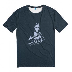 Мужская футболка 3D с принтом Alita: Battle Angel в Петрозаводске, 100% полиэфир | прямой крой, круглый вырез горловины, длина до линии бедер | Тематика изображения на принте: 