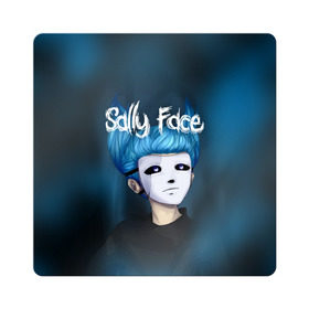 Магнит виниловый Квадрат с принтом SALLY FACE в Петрозаводске, полимерный материал с магнитным слоем | размер 9*9 см, закругленные углы | blue | face | fisher | game | games | gizmo | hair | larry | mask | sally | волосы | гизмо | голубые | игра | игры | ларри | маска | протез | сали | салли | синие | синий | триллер | ужасы | фейс | фишер | фэйс | хоррор