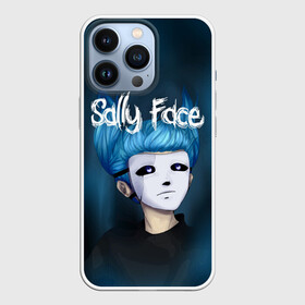 Чехол для iPhone 13 Pro с принтом SALLY FACE в Петрозаводске,  |  | Тематика изображения на принте: blue | face | fisher | game | games | gizmo | hair | larry | mask | sally | волосы | гизмо | голубые | игра | игры | ларри | маска | протез | сали | салли | синие | синий | триллер | ужасы | фейс | фишер | фэйс | хоррор