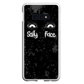 Чехол для Samsung S10E с принтом SALLY FACE Eyes в Петрозаводске, Силикон | Область печати: задняя сторона чехла, без боковых панелей | blue | face | fisher | game | games | gizmo | hair | larry | mask | sally | волосы | гизмо | голубые | игра | игры | ларри | маска | протез | сали | салли | синие | синий | триллер | ужасы | фейс | фишер | фэйс | хоррор