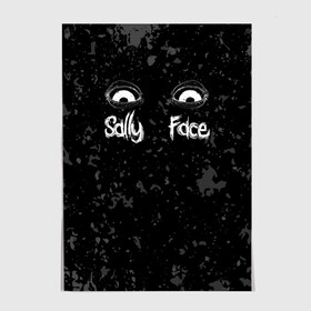 Постер с принтом SALLY FACE Eyes в Петрозаводске, 100% бумага
 | бумага, плотность 150 мг. Матовая, но за счет высокого коэффициента гладкости имеет небольшой блеск и дает на свету блики, но в отличии от глянцевой бумаги не покрыта лаком | blue | face | fisher | game | games | gizmo | hair | larry | mask | sally | волосы | гизмо | голубые | игра | игры | ларри | маска | протез | сали | салли | синие | синий | триллер | ужасы | фейс | фишер | фэйс | хоррор