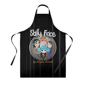 Фартук 3D с принтом Sally Face Episode Three в Петрозаводске, 100% полиэстер | общий размер — 65 х 85 см, ширина нагрудника — 26 см, горловина — 53 см, длина завязок — 54 см, общий обхват в поясе — 173 см. Принт на завязках и на горловине наносится с двух сторон, на основной части фартука — только с внешней стороны | blue | face | fisher | game | games | gizmo | hair | larry | mask | sally | волосы | гизмо | голубые | игра | игры | ларри | маска | протез | сали | салли | синие | синий | триллер | ужасы | фейс | фишер | фэйс | хоррор