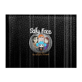 Обложка для студенческого билета с принтом Sally Face Episode Three в Петрозаводске, натуральная кожа | Размер: 11*8 см; Печать на всей внешней стороне | blue | face | fisher | game | games | gizmo | hair | larry | mask | sally | волосы | гизмо | голубые | игра | игры | ларри | маска | протез | сали | салли | синие | синий | триллер | ужасы | фейс | фишер | фэйс | хоррор