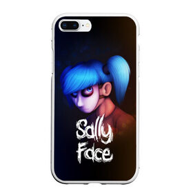 Чехол для iPhone 7Plus/8 Plus матовый с принтом SALLY FACE в Петрозаводске, Силикон | Область печати: задняя сторона чехла, без боковых панелей | blue | face | fisher | game | games | gizmo | hair | larry | mask | sally | волосы | гизмо | голубые | игра | игры | ларри | маска | протез | сали | салли | синие | синий | триллер | ужасы | фейс | фишер | фэйс | хоррор