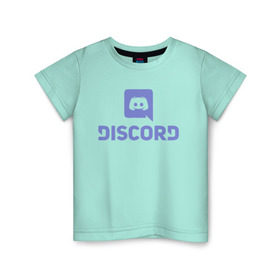 Детская футболка хлопок с принтом Discord в Петрозаводске, 100% хлопок | круглый вырез горловины, полуприлегающий силуэт, длина до линии бедер | Тематика изображения на принте: дискорд | игры | связь | скайп
