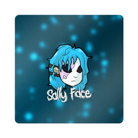 Магнит виниловый Квадрат с принтом Sally Face в Петрозаводске, полимерный материал с магнитным слоем | размер 9*9 см, закругленные углы | blue | face | fisher | game | games | gizmo | hair | larry | mask | sally | волосы | гизмо | голубые | игра | игры | ларри | маска | протез | сали | салли | синие | синий | триллер | ужасы | фейс | фишер | фэйс | хоррор