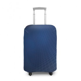 Чехол для чемодана 3D с принтом Сеть в Петрозаводске, 86% полиэфир, 14% спандекс | двустороннее нанесение принта, прорези для ручек и колес | blue | net | web | квадраты | клетка | паутина | сетка | сеть | синий