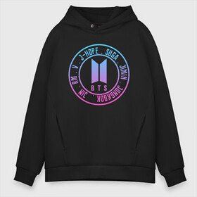 Мужское худи Oversize хлопок с принтом BTS LOVE YOURSELF в Петрозаводске, френч-терри — 70% хлопок, 30% полиэстер. Мягкий теплый начес внутри —100% хлопок | боковые карманы, эластичные манжеты и нижняя кромка, капюшон на магнитной кнопке | bangtan boys | bt21 | bts | bts army | bts stickers | j hope | jimin | jin | jungkook | k pop | rap monster | rapmon | suga | v | бтс | корея | стикеры bts