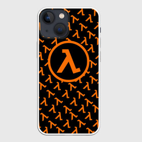 Чехол для iPhone 13 mini с принтом HALF LIFE в Петрозаводске,  |  | aperture laboratorie | black mesa | gordon freeman | half life | half life 3 | logo | valve | вэлв | гордон фриман | игра | лого | монтировка | фантастика | халф лайф