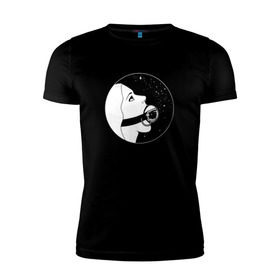 Мужская футболка премиум с принтом BDSM Space в Петрозаводске, 92% хлопок, 8% лайкра | приталенный силуэт, круглый вырез ворота, длина до линии бедра, короткий рукав | Тематика изображения на принте: 