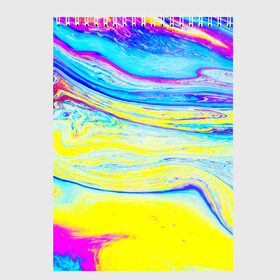 Скетчбук с принтом Разводы красок в Петрозаводске, 100% бумага
 | 48 листов, плотность листов — 100 г/м2, плотность картонной обложки — 250 г/м2. Листы скреплены сверху удобной пружинной спиралью | Тематика изображения на принте: abstraction | watercolor | абстракция красок | брызги красок | живопись | краска | потертость красок | размытые краски | текстуры | яркие | яркие краски
