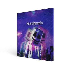 Холст квадратный с принтом Marshmello в Петрозаводске, 100% ПВХ |  | marshmello | диджей | клуб | клубная музыка | маршмеллоу | маршмэлло | маршмэллоу | музыка | электронная