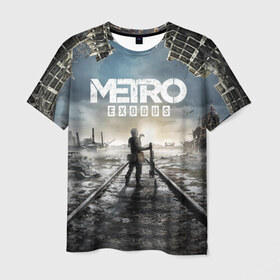 Мужская футболка 3D с принтом Metro в Петрозаводске, 100% полиэфир | прямой крой, круглый вырез горловины, длина до линии бедер | Тематика изображения на принте: exodus | metro | stalker | артем | исход | метро | сталкер | эксодус