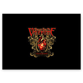 Поздравительная открытка с принтом Bullet For My Valentine в Петрозаводске, 100% бумага | плотность бумаги 280 г/м2, матовая, на обратной стороне линовка и место для марки
 | bfmv | bullet for my valentine | metal | rock | группы | метал | музыка | рок | трэш