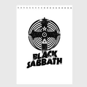 Скетчбук с принтом Black Sabbath в Петрозаводске, 100% бумага
 | 48 листов, плотность листов — 100 г/м2, плотность картонной обложки — 250 г/м2. Листы скреплены сверху удобной пружинной спиралью | black sabbath | hard rock | heavy metal | блэк сабат | группы | метал | музыка | оззи осборн | рок | хард рок | хэви метал