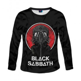 Женский лонгслив 3D с принтом Black Sabbath в Петрозаводске, 100% полиэстер | длинные рукава, круглый вырез горловины, полуприлегающий силуэт | black sabbath | hard rock | heavy metal | блэк сабат | группы | метал | музыка | оззи осборн | рок | хард рок | хэви метал