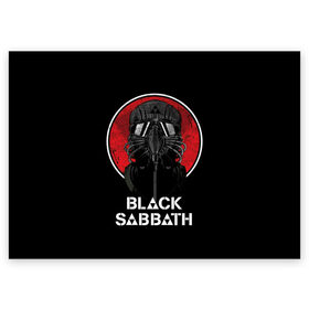 Поздравительная открытка с принтом Black Sabbath в Петрозаводске, 100% бумага | плотность бумаги 280 г/м2, матовая, на обратной стороне линовка и место для марки
 | black sabbath | hard rock | heavy metal | блэк сабат | группы | метал | музыка | оззи осборн | рок | хард рок | хэви метал