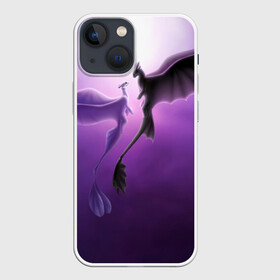 Чехол для iPhone 13 mini с принтом как приручить дракона в Петрозаводске,  |  | light fury | night fury | беззубик | дракон | как приручить дракона | ночная фурия