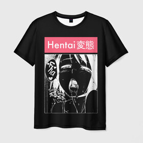 Мужская футболка 3D с принтом Hentai в Петрозаводске, 100% полиэфир | прямой крой, круглый вырез горловины, длина до линии бедер | ahegao | anime | kodome | manga | senpai | аниме | анимэ | ахегао | кодоме | манга | меха | сенпай | юри | яой