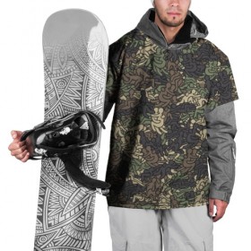 Накидка на куртку 3D с принтом Камуфляж с секс позами в Петрозаводске, 100% полиэстер |  | Тематика изображения на принте: камуфляж | любовь | милитари | паттрен | хаки