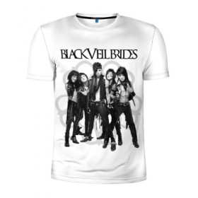 Мужская футболка 3D спортивная с принтом Black Veil Brides в Петрозаводске, 100% полиэстер с улучшенными характеристиками | приталенный силуэт, круглая горловина, широкие плечи, сужается к линии бедра | 