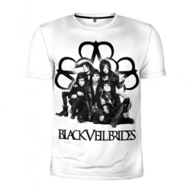 Мужская футболка 3D спортивная с принтом Black Veil Brides в Петрозаводске, 100% полиэстер с улучшенными характеристиками | приталенный силуэт, круглая горловина, широкие плечи, сужается к линии бедра | 