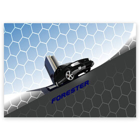 Поздравительная открытка с принтом Subaru Forester SF5 в Петрозаводске, 100% бумага | плотность бумаги 280 г/м2, матовая, на обратной стороне линовка и место для марки
 | auto | forester | jdm | sf5 | subaru | subaru forester | субару | форестер