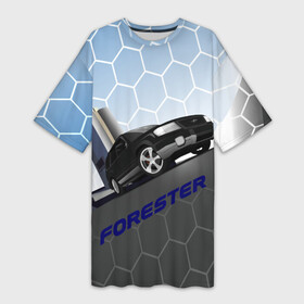 Платье-футболка 3D с принтом Subaru Forester SF5 в Петрозаводске,  |  | auto | forester | jdm | sf5 | subaru | subaru forester | субару | форестер