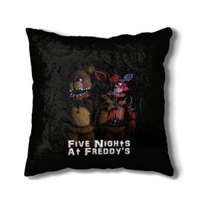 Подушка 3D с принтом Five Nights At Freddy`s в Петрозаводске, наволочка – 100% полиэстер, наполнитель – холлофайбер (легкий наполнитель, не вызывает аллергию). | состоит из подушки и наволочки. Наволочка на молнии, легко снимается для стирки | five nights at freddys | foxy | аниматроники | игра | компьютерная игра | робот | фокси | фредди | чика