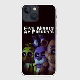 Чехол для iPhone 13 mini с принтом Five Nights At Freddys в Петрозаводске,  |  | five nights at freddys | foxy | аниматроники | игра | компьютерная игра | робот | фокси | фредди | чика